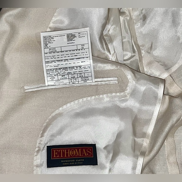 SUITSUPPLY off-white Silk Dinner Jacket Havana 38R - Picture 3 of 7